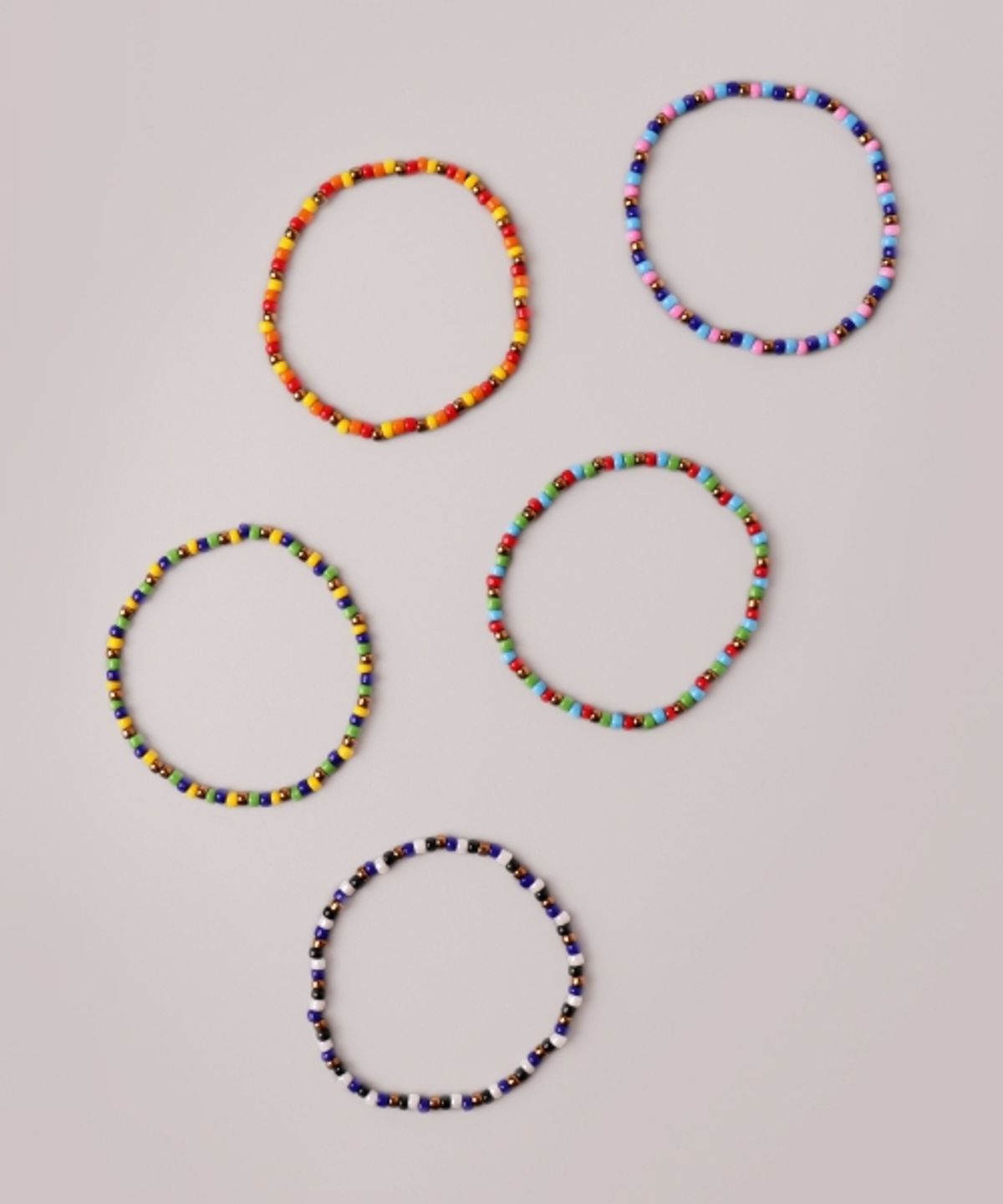 봉보(BONBEAU) Bronze beads mix color layered Bracelet 브론즈 비즈 믹스 레이어드 팔찌 5color