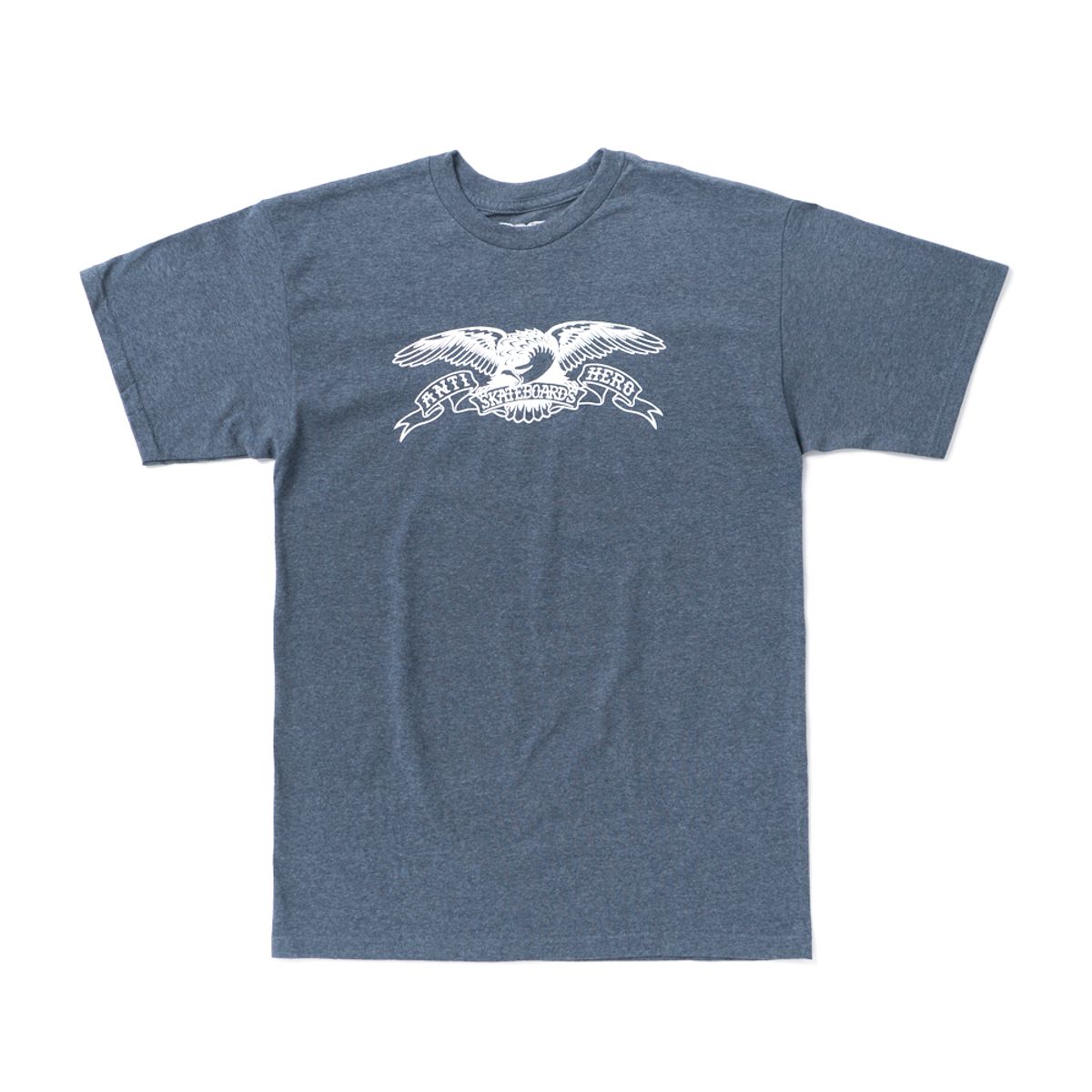 안티히어로(ANTI HERO) BASIC EAGLE S/S T-Shirt - NAVY HEATHER/WHITE 51020080AV
