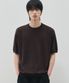 쿨링 모달 하프 라운드 니트 [BROWN]