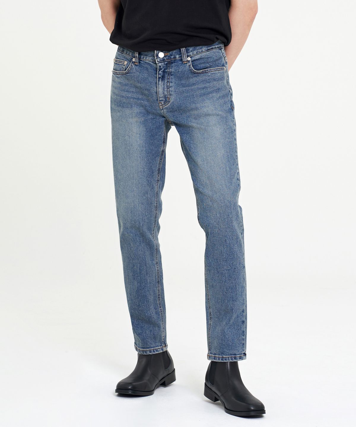 덴메이드(DENMADE) DEN0412 faded blue slim crop