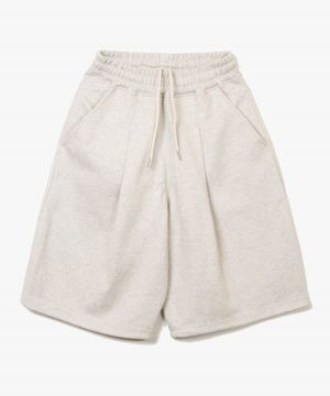 Deep One Tuck Sweat Shorts [Oatmeal]