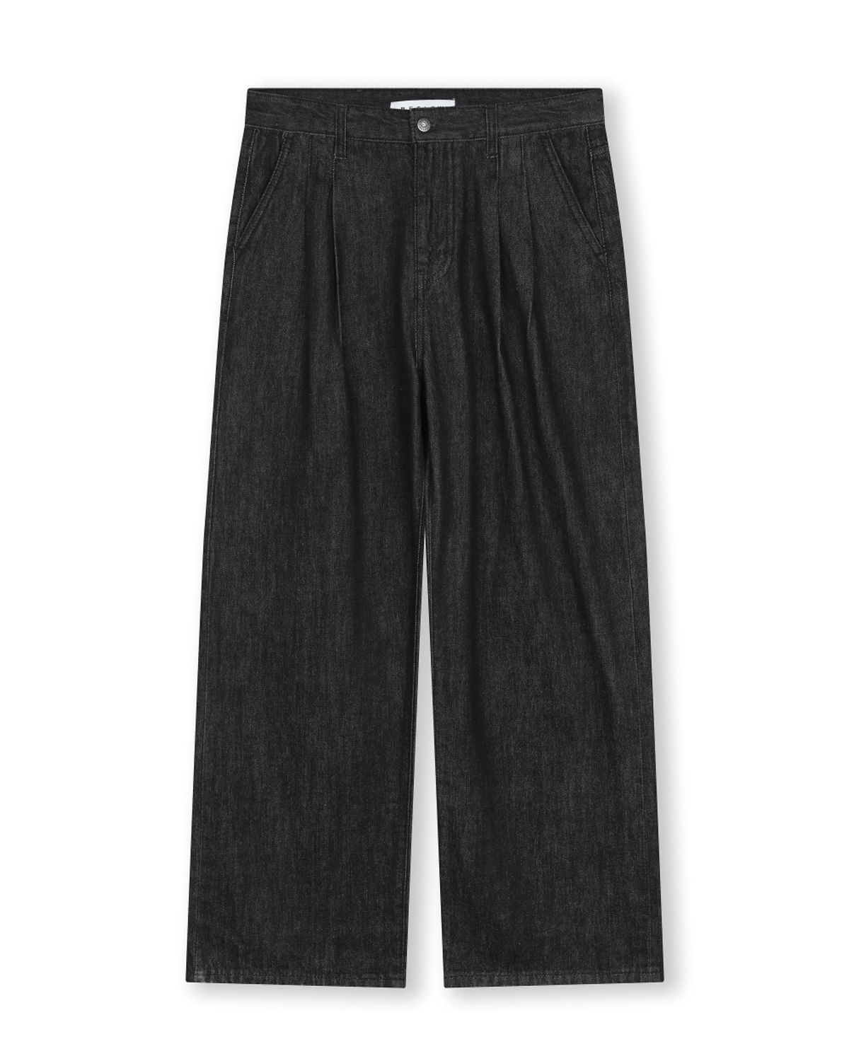 비슬로우(BESLOW) WIDE FIT TWO TUCK SELVAGE DENIM PANTS BLACK