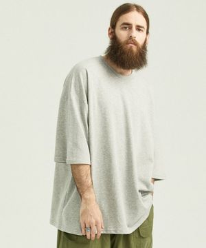 CB 오버 박스 반팔티 (멜란지)