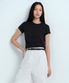 [쿨탠다드] 우먼즈 베이식 크루 넥 티셔츠 [블랙]