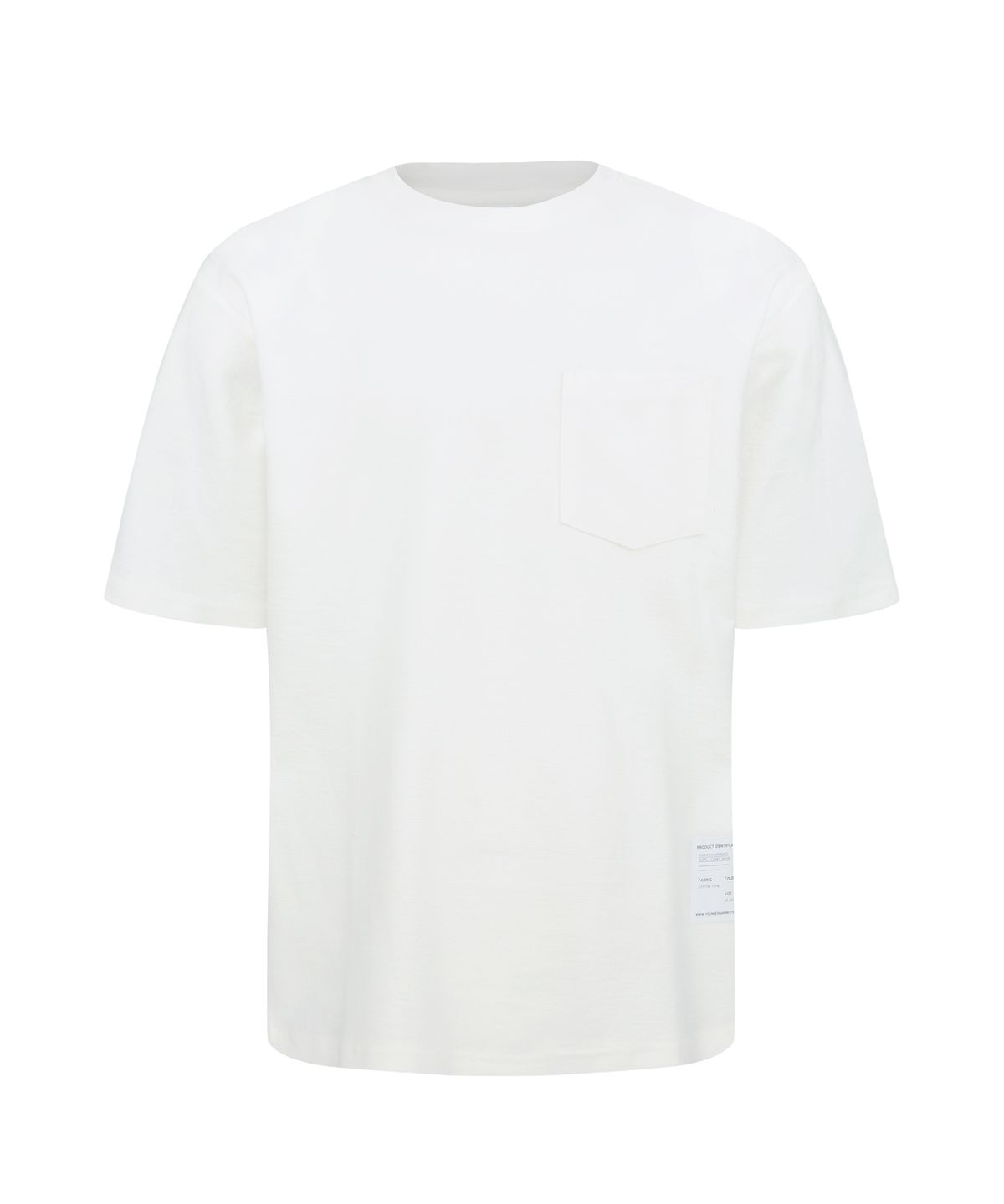 유니드가먼츠(YOUNEEDGARMENTS) 사이드 라벨 프렌치테리 크루넥 (오프화이트)