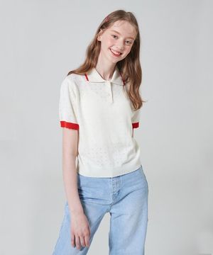 PUNCHING COLLAR KNIT_IVORY