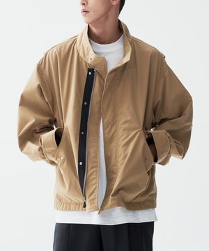 크롭 나일론 쉘 파카 [BEIGE]