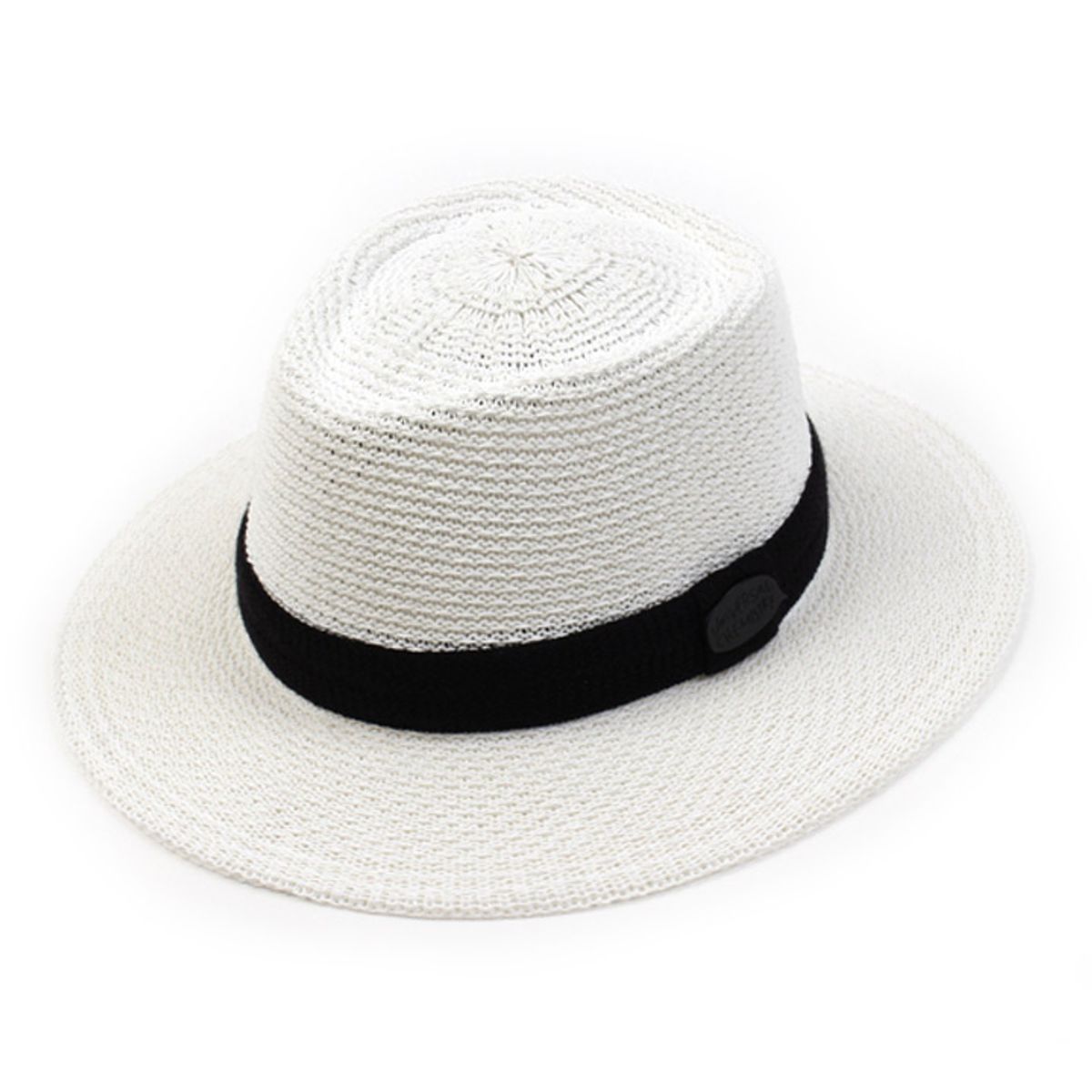 유니버셜 케미스트리(UNIVERSAL CHEMISTRY) BK Metal Kint White Long Fedora 니트페도라