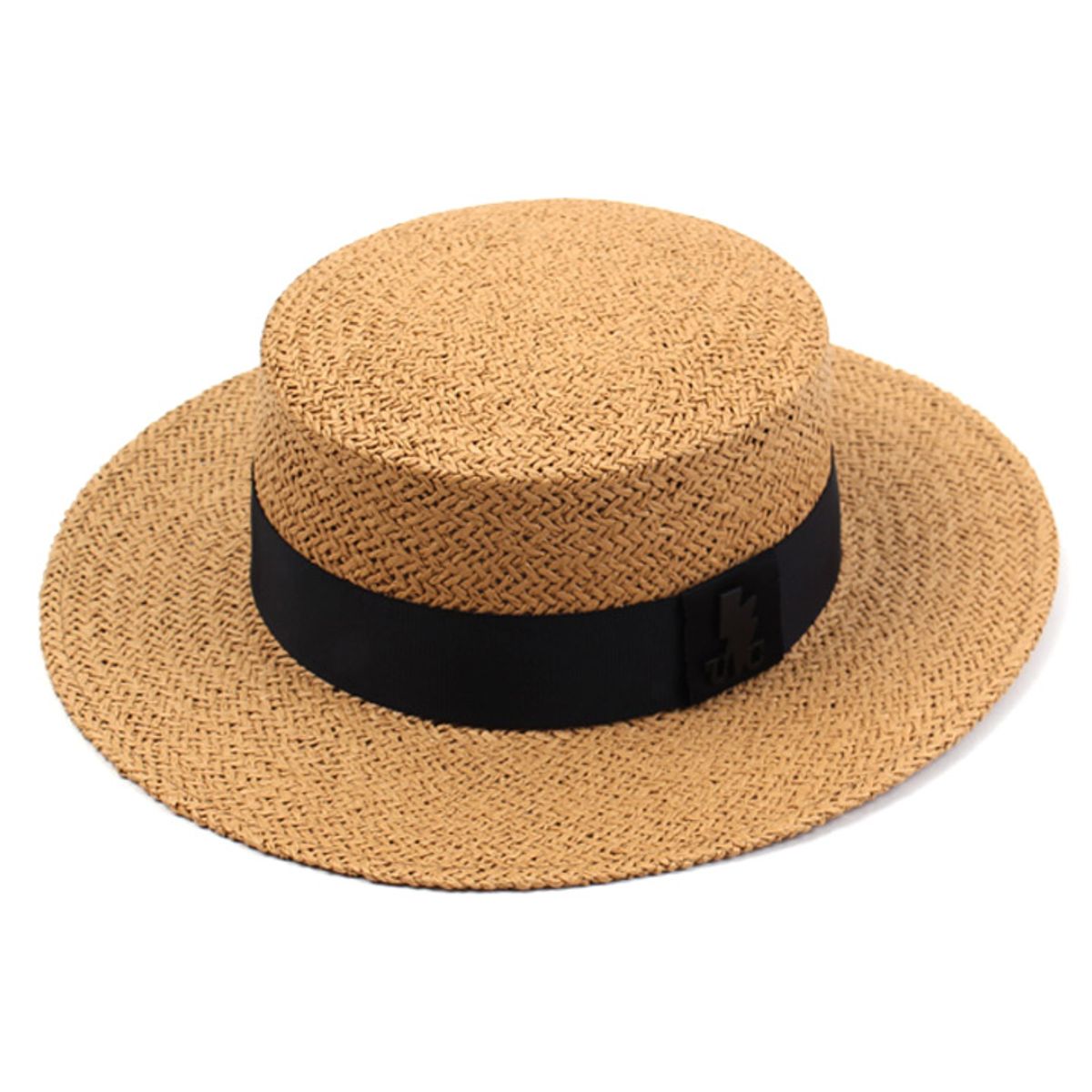 유니버셜 케미스트리(UNIVERSAL CHEMISTRY) Brown Flat Panama Hat 파나마햇