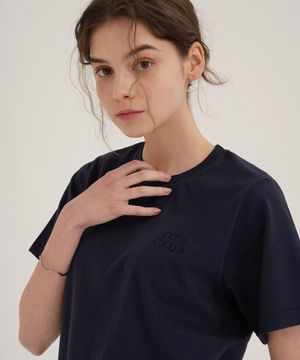 세이드코튼티셔츠-네이비