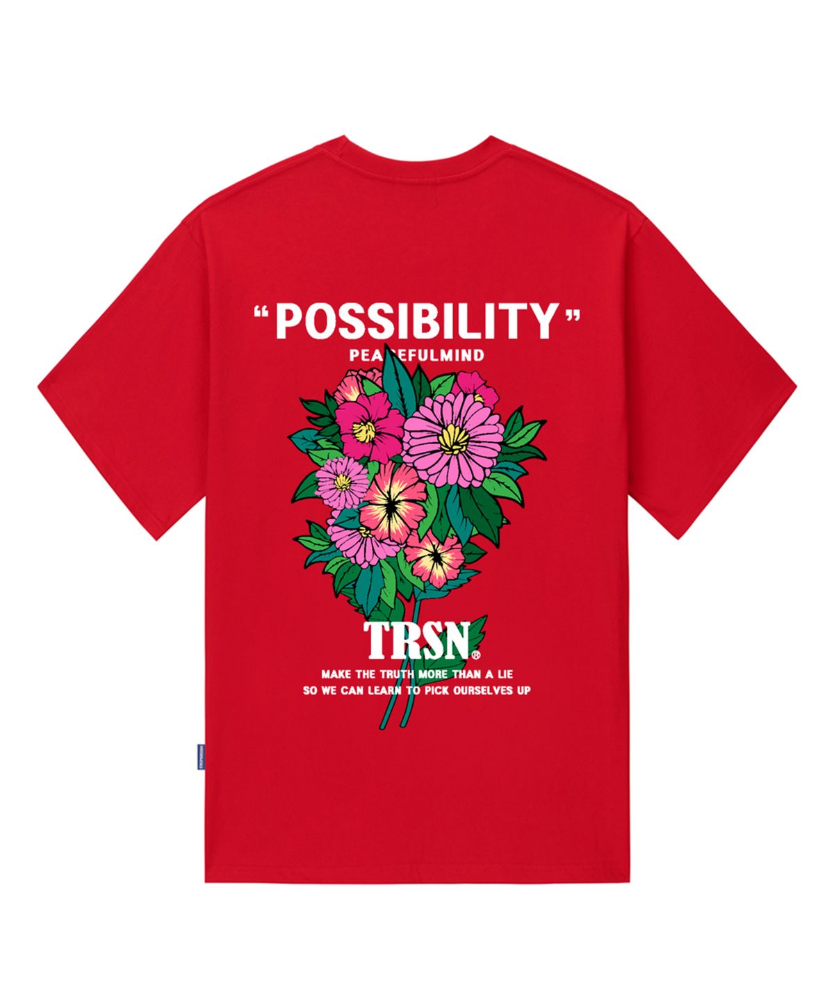트립션(TRIPSHION) POSSIBILITY FLOWER 티셔츠 - 레드