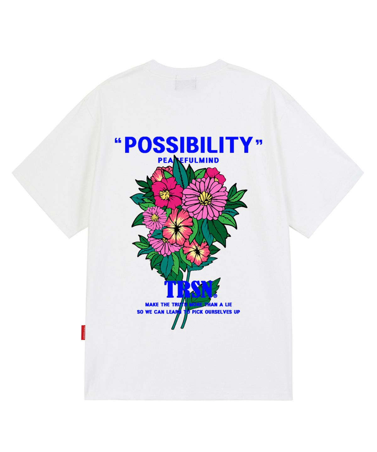 트립션(TRIPSHION) POSSIBILITY FLOWER 티셔츠 - 화이트