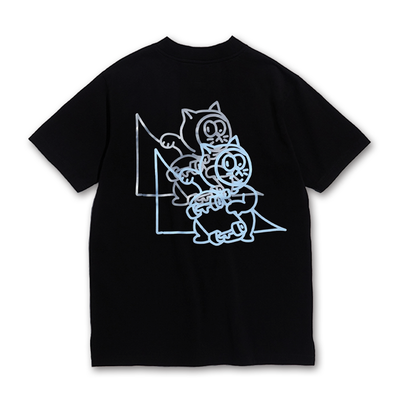 night light snow-E quarter pipe scotchlite t shirt - BKSB