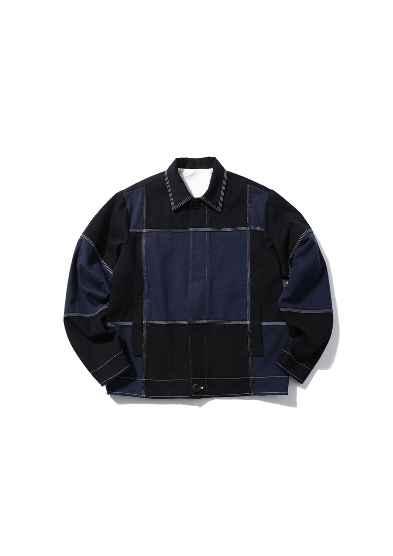 stitch colorblock jacket