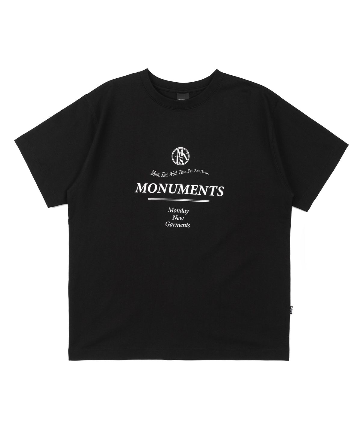 모뉴먼트(MONUMENTS) CALENDAR T-SHIRTS (BLACK)