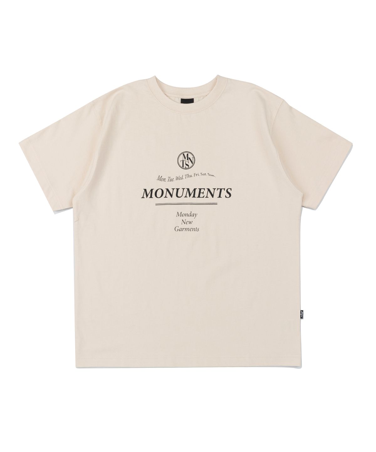 모뉴먼트(MONUMENTS) CALENDAR T-SHIRTS (CREAM)