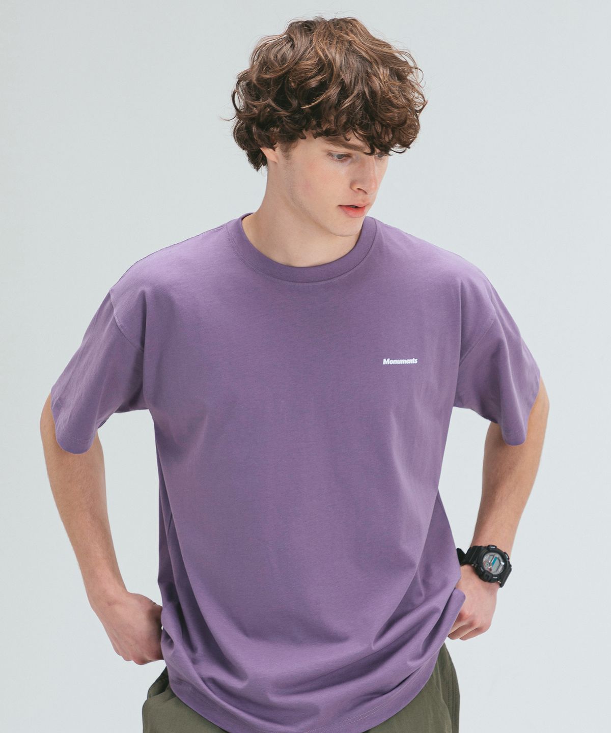 모뉴먼트(MONUMENTS) SIGN LOGO T-SHIRTS (VIOLET)
