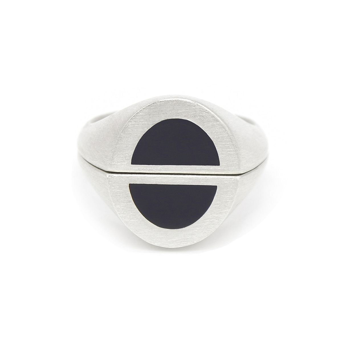 오드콜렛(ODDCOLLET) half signet ring 002 (black)