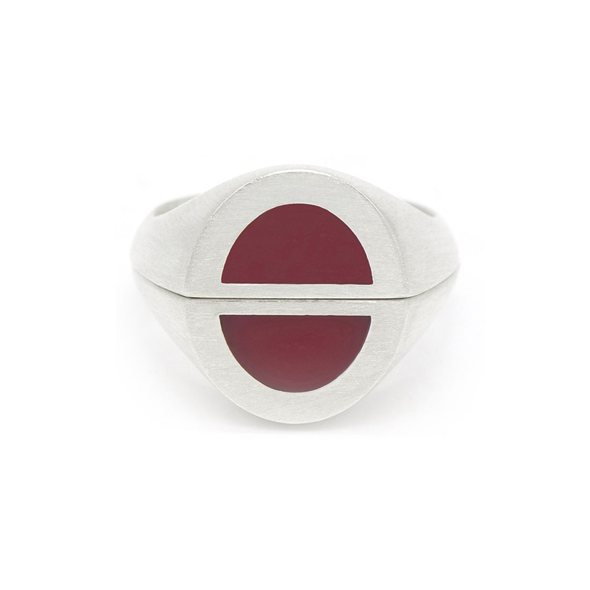 오드콜렛(ODDCOLLET) half signet ring 002 (red)