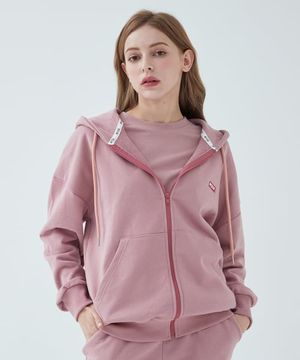 베이직 로고 후드짚업 (코랄)