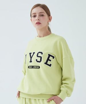 컬리지로고 스웻셔츠 (네온 옐로)