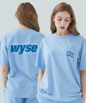 컴포트 프린트 티셔츠 (스카이블루)