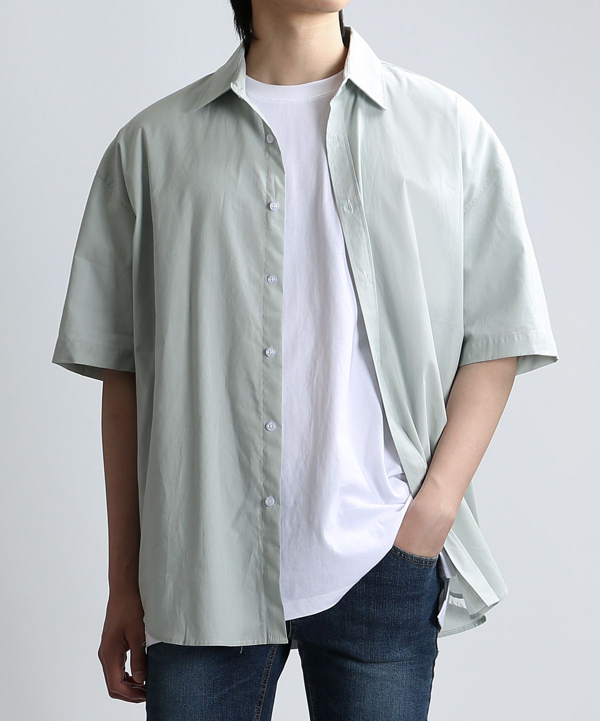 쟈니웨스트(JHONNY WEST) SHARP.TEX SUMMER SHIRTS (MINT)