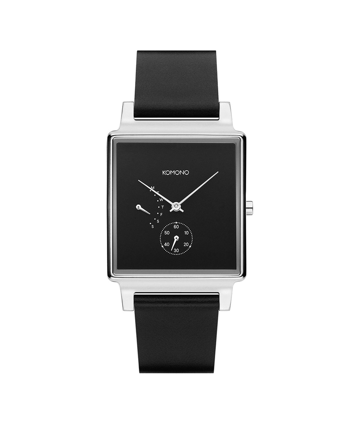 코모노와치(KOMONO WATCH) 콘라드 블랙 실버 레트로그레이드