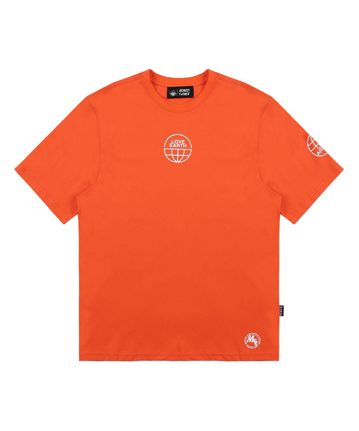 몽키플라워(Monkey Flower) 공용 지구가족 펀치 몽키 반팔티셔츠 / MM1WTS18U  ORANGE