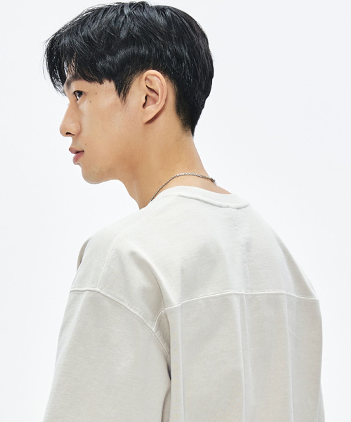 소버먼트(SOVERMENT) 460G 컷 헤비 피그먼트 티셔츠-샌드 베이지-
