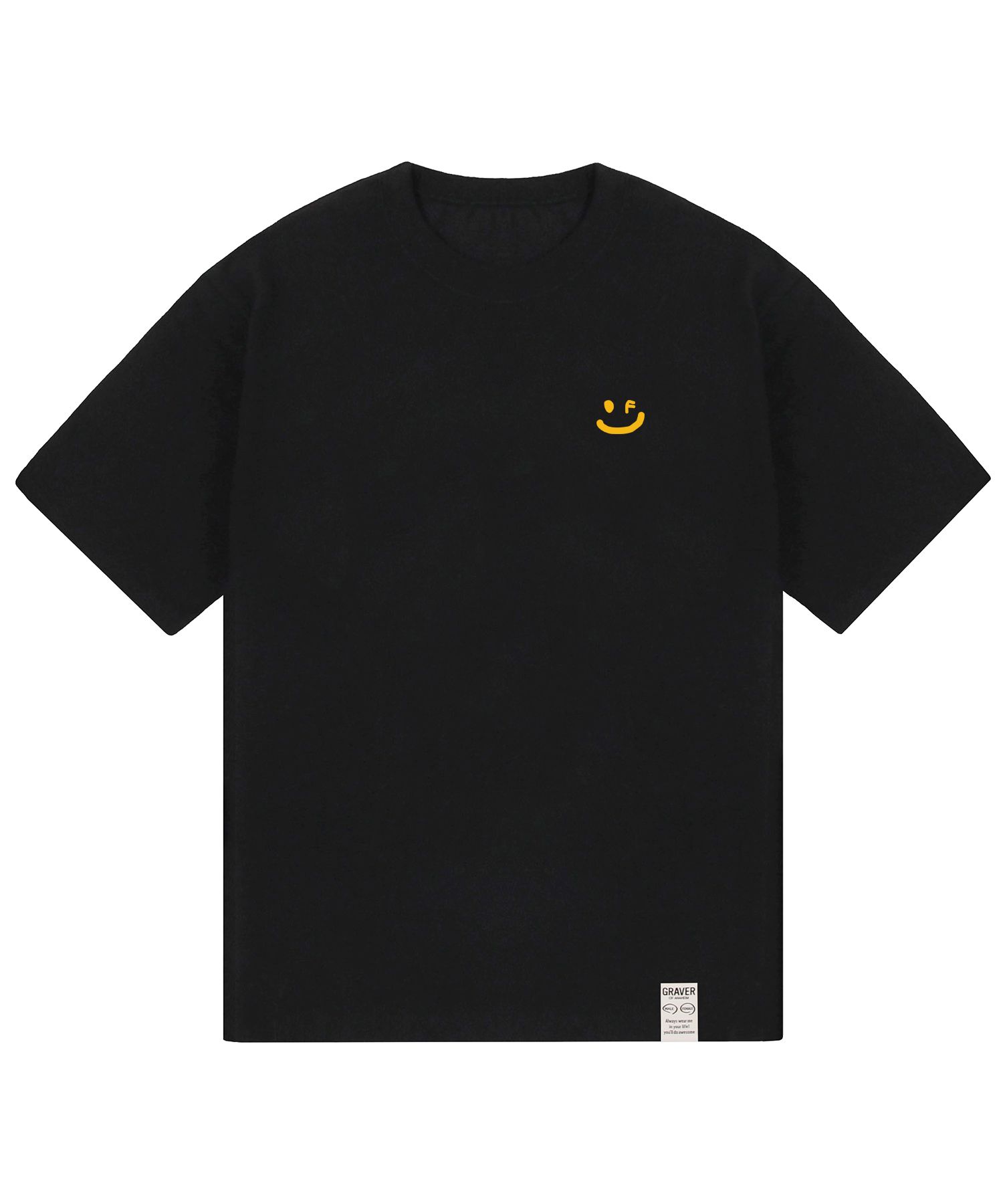 【GRAVER】23SS★ 2PACK GRAVER Short Sleeve Tee MUSINSA | GRAVER [UNISEX] SMALL DRAWING SMILE WHITE CLIP