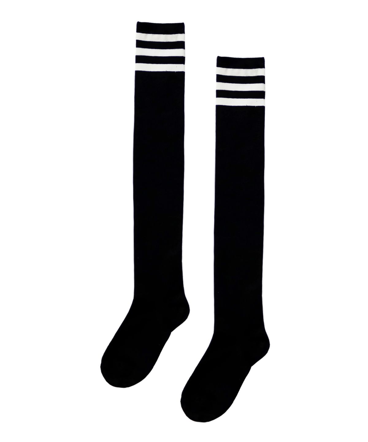 핑크파인애플(PINK PINEAPPLE) [2켤레 1SET] SPORT KNEE HIGH SOCKS_BLACK