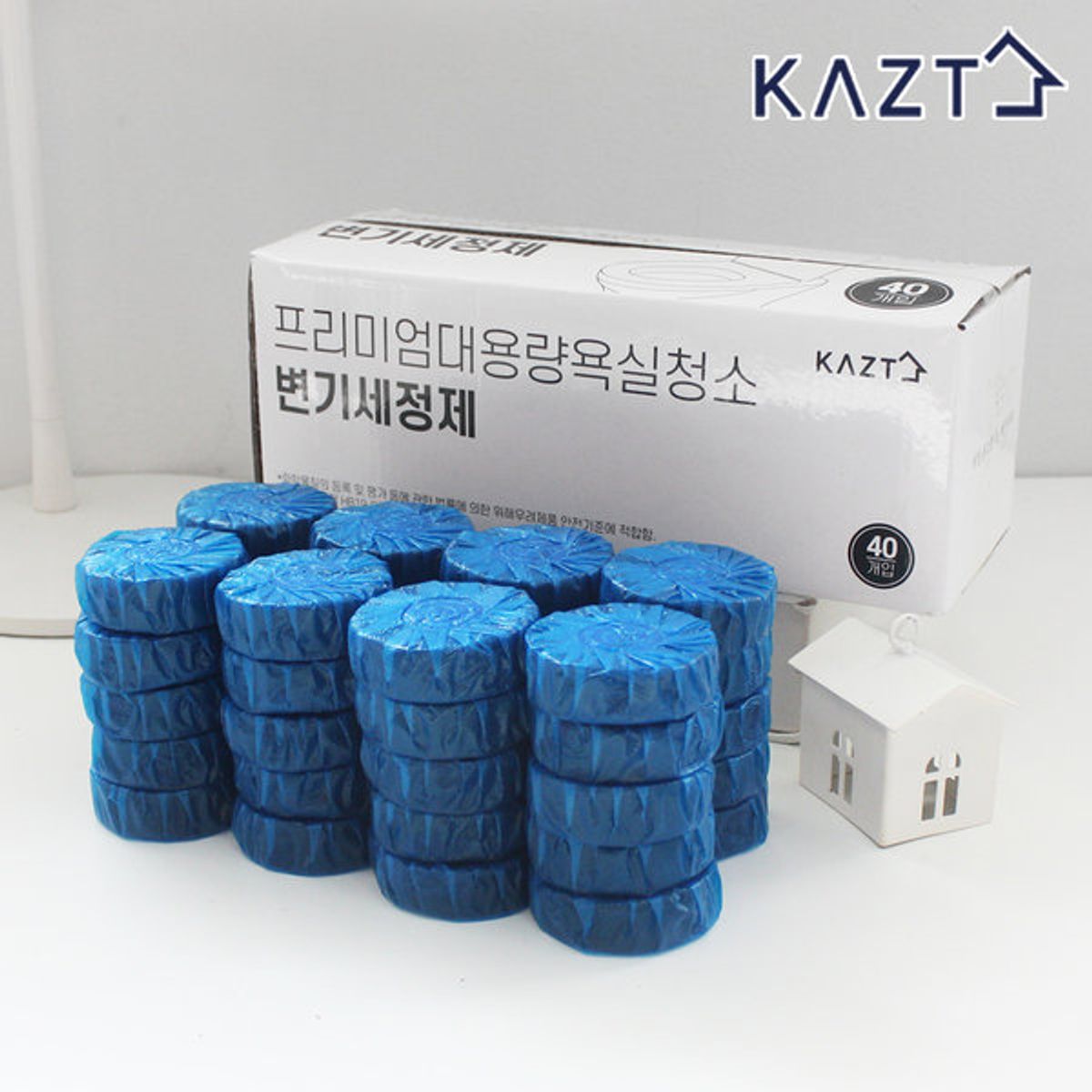 가쯔(KAZT) 대용량욕실청소변기세정제50g40개