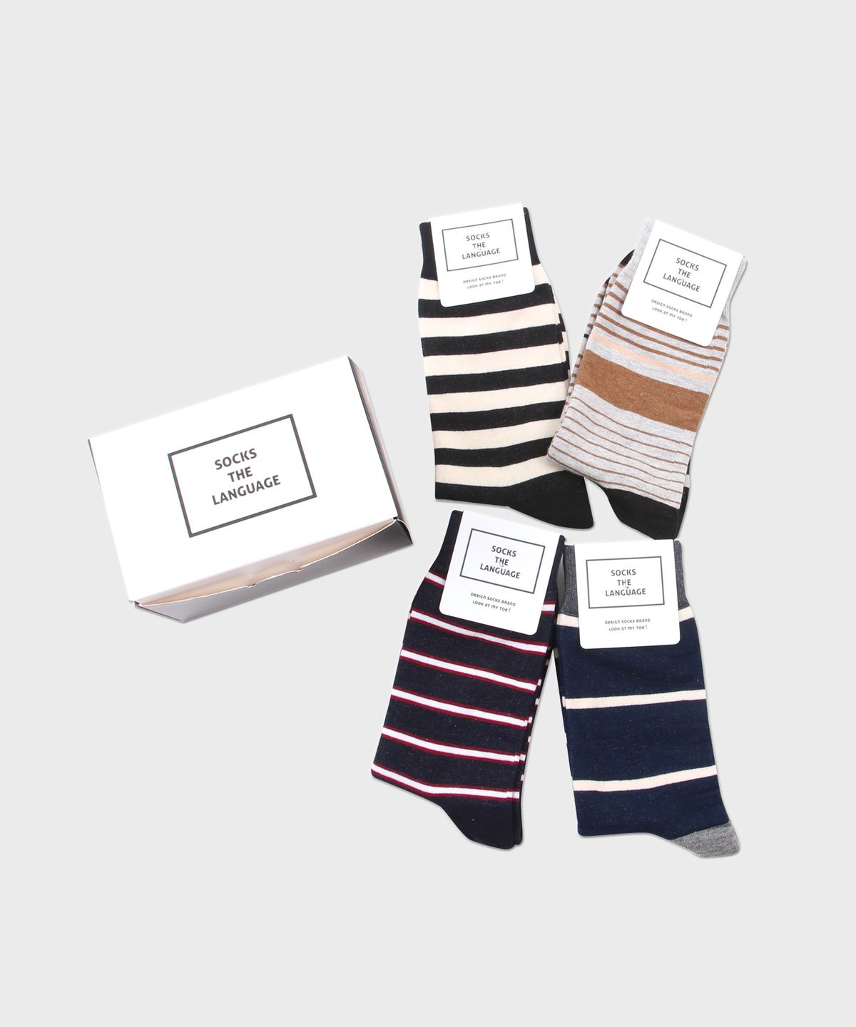 삭스더랭귀지(SOCKS THE LANGUAGE) 댄디 양말 4SET