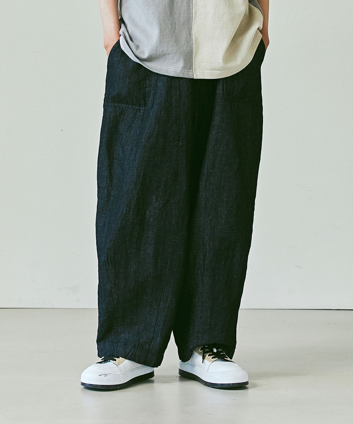 프리즘웍스(FRIZMWORKS) DENIM BALLOON PANTS _ INDIGO