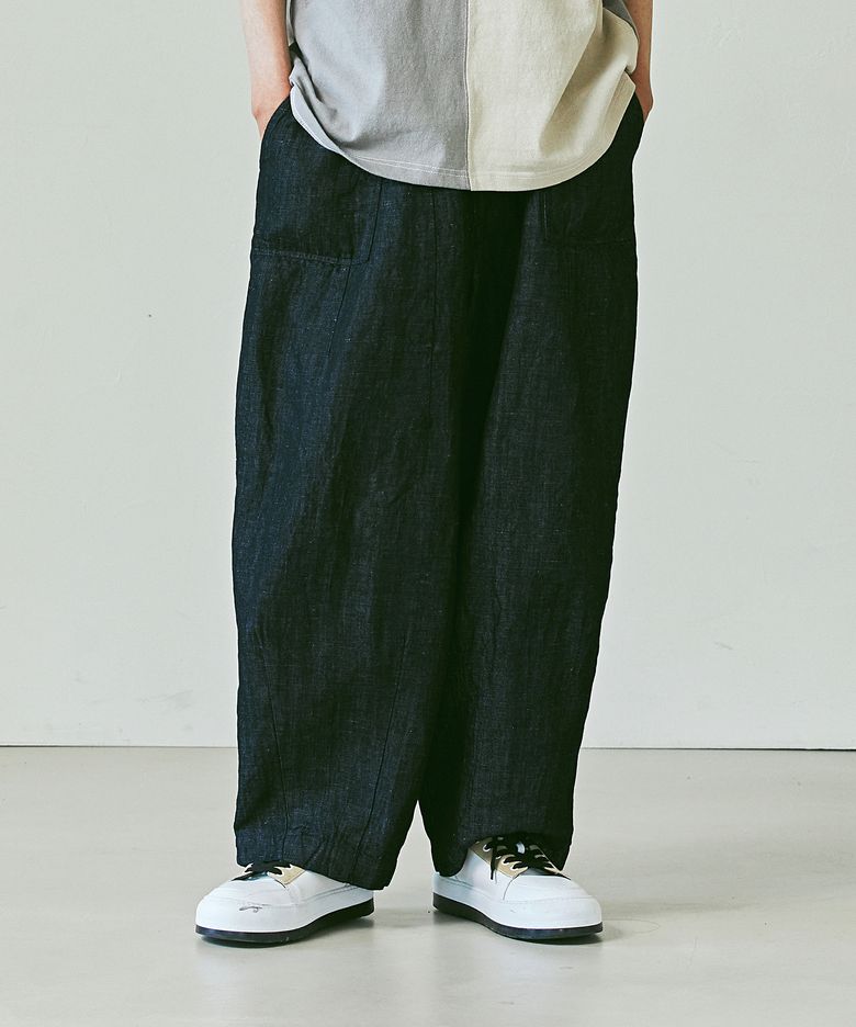 DENIM BALLOON PANTS _ INDIGO