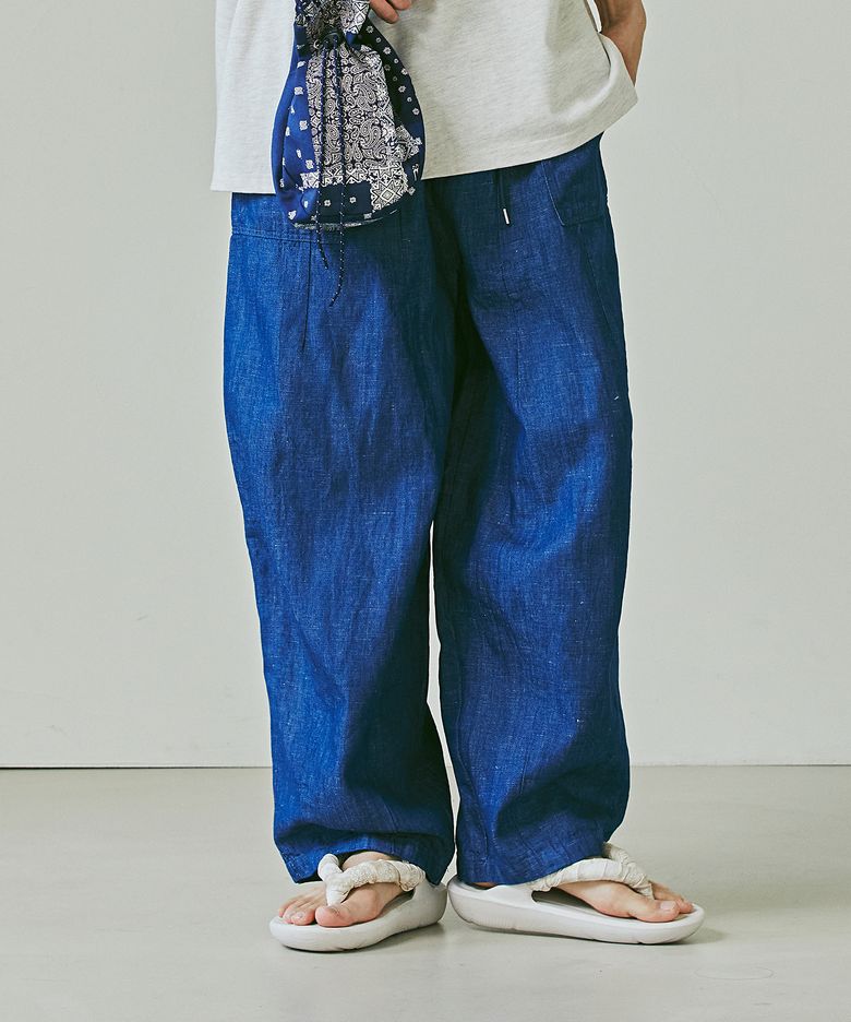 DENIM BALLOON PANTS _ BLUE