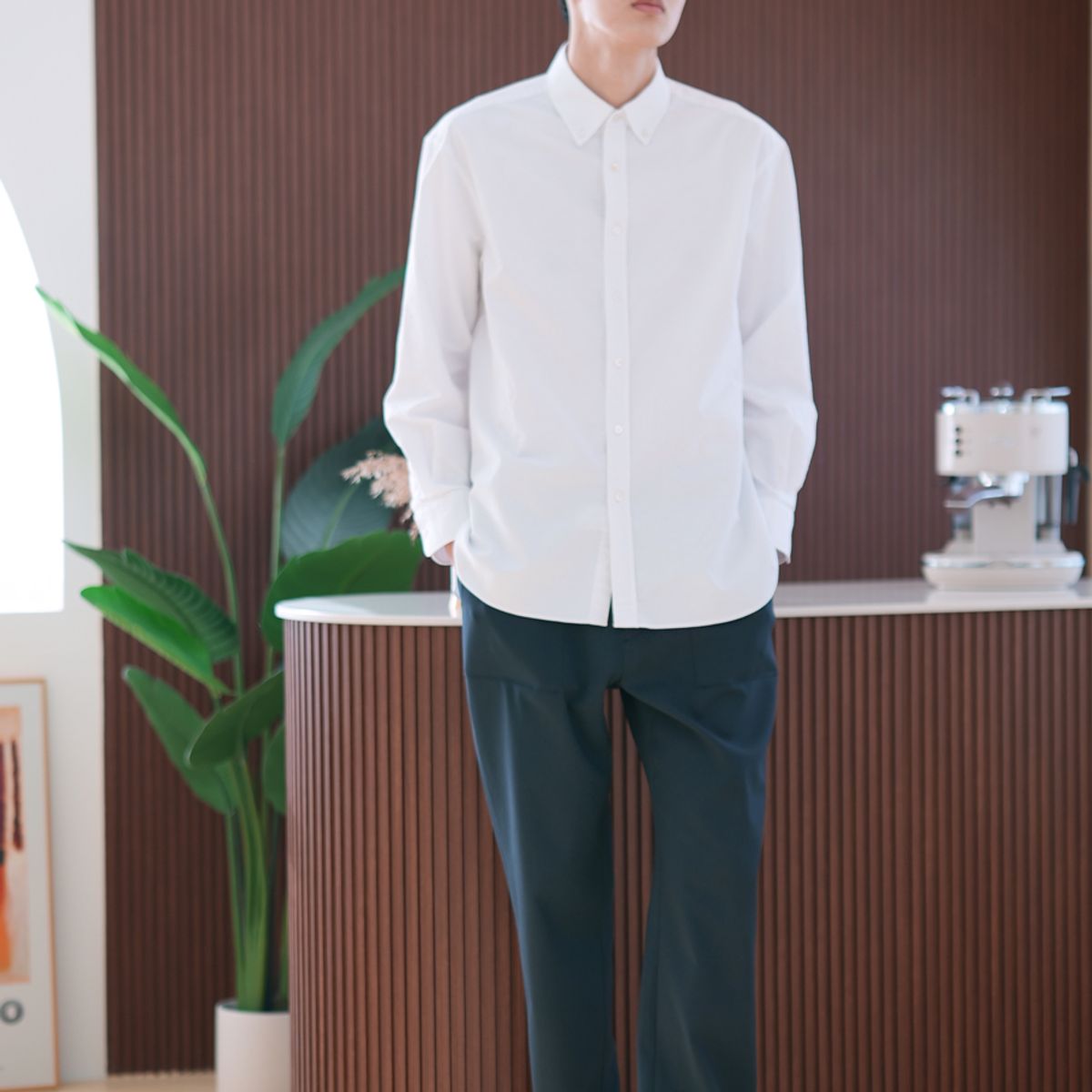 엘에스더블유(LSW) 복세편살 옥스포드 셔츠 (화이트)