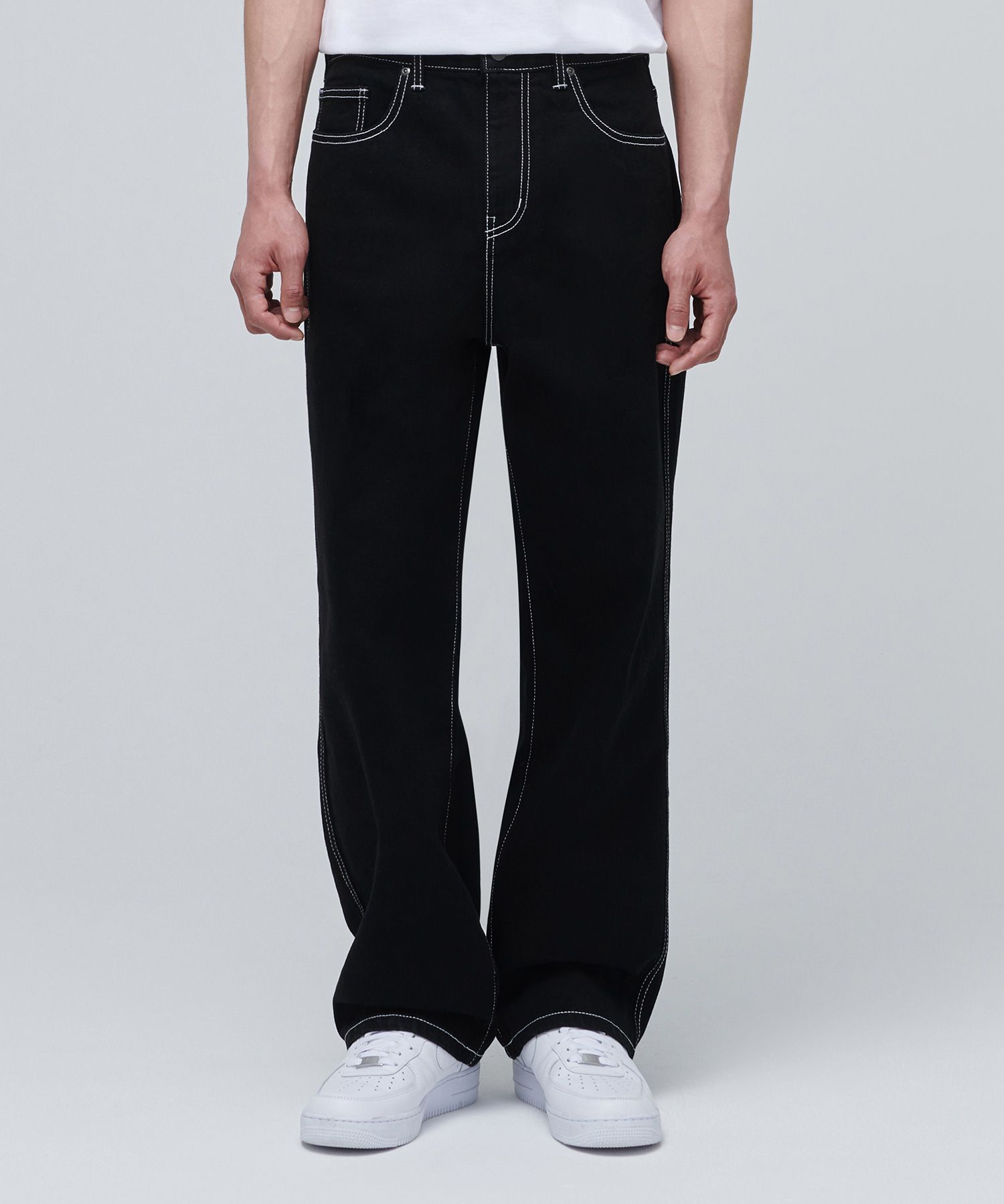 ★MUSINSA STANDARD★ Contrast Stitch Regular Fit Denim Pants MUSINSA | MUSINSA STANDARD CONTRAST STITCH REGULAR FIT DENIM