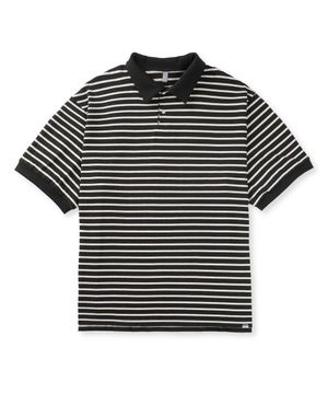 CB 오버핏 스트라이프 PK티셔츠 ( 화이트/블랙)