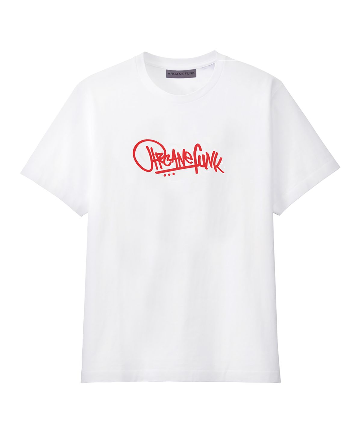 아케인 펑크(ARCANE FUNK) BASIC LOGO TEE white/red