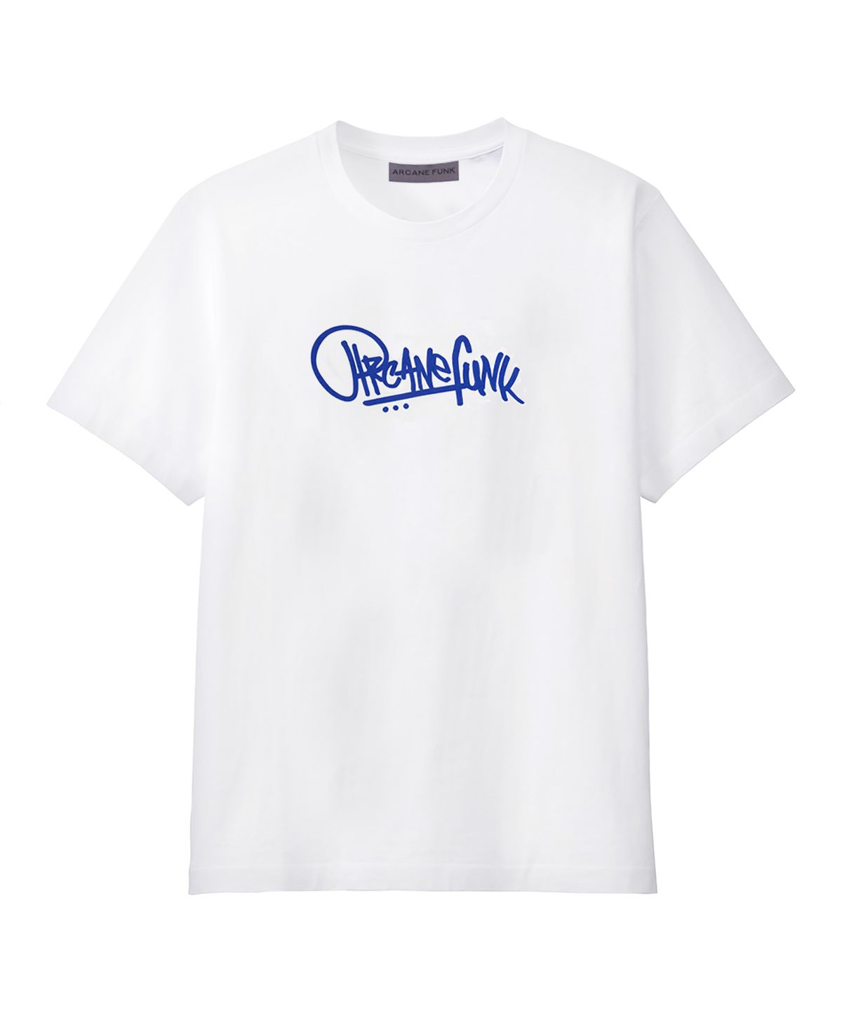 아케인 펑크(ARCANE FUNK) BASIC LOGO TEE white/blue