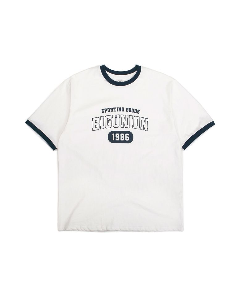 BU 1986 Logo T-Shirts / Off White (Navy)