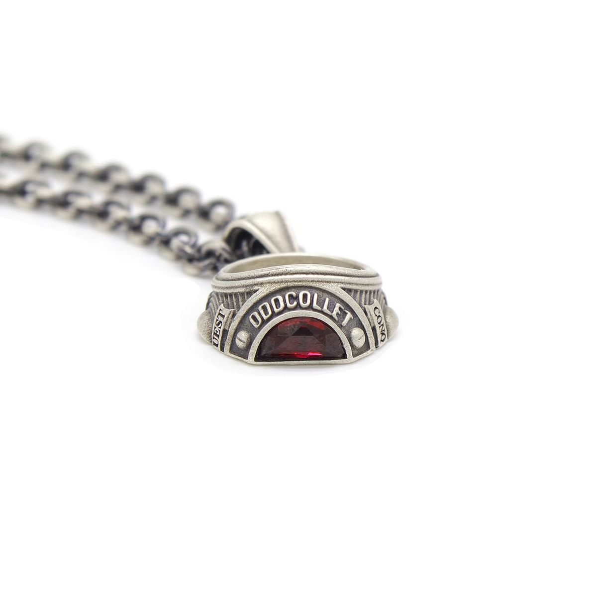 오드콜렛(ODDCOLLET) Eye officer ring necklace (red)