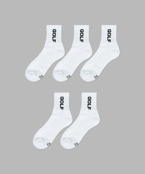 [5PACK] 1507 애슬레틱 골프 포인트 삭스 _ 스노우 화이트