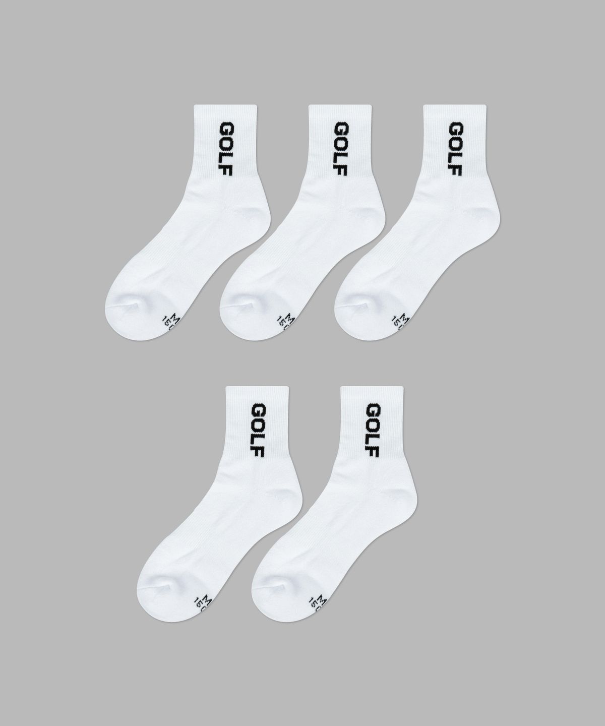 일오공칠(IL-O-GONG-CHIL) [5PACK] 1507 애슬레틱 골프 포인트 삭스 _ 스노우 화이트