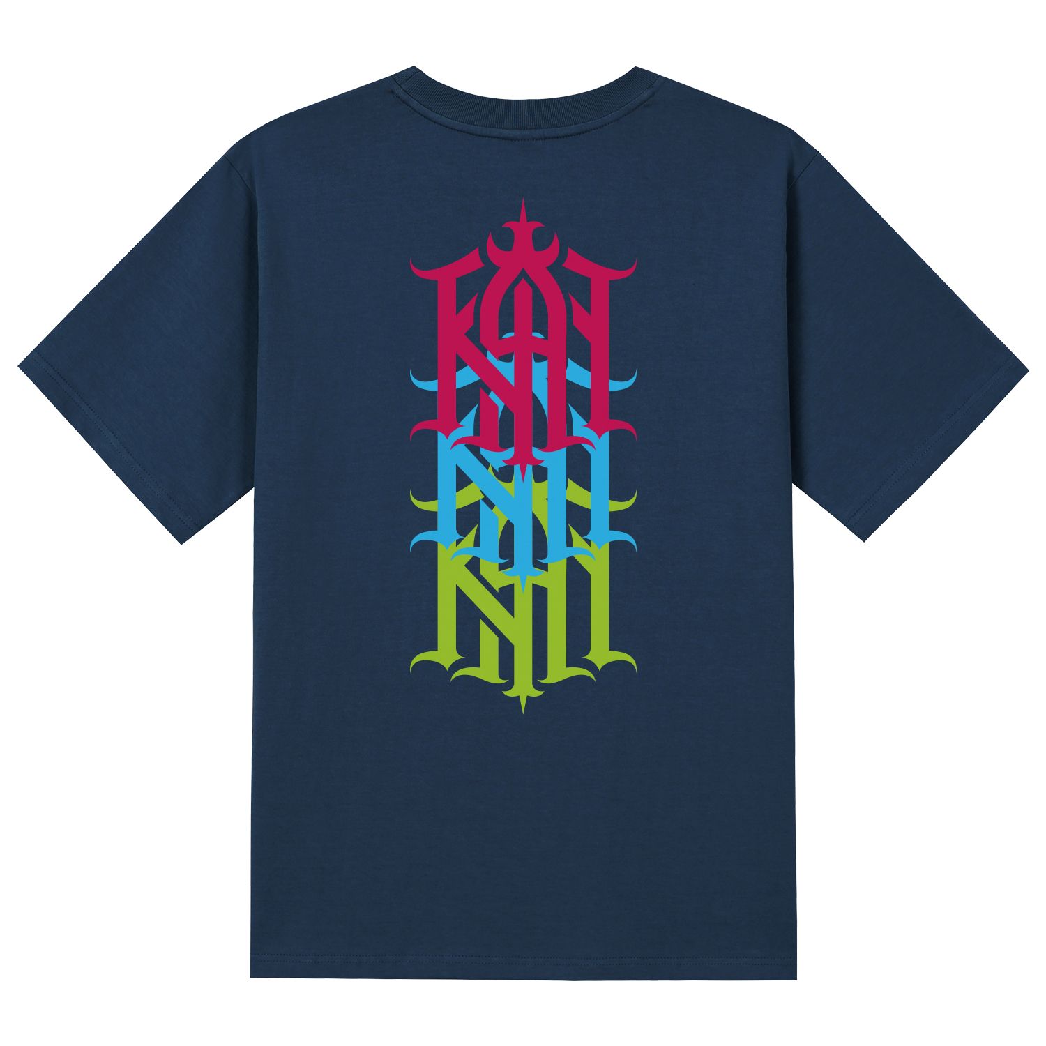 MUSINSA | KAN6312 KTN0046 Kan Symbol Cross Short Sleeve T-shirt - Navy