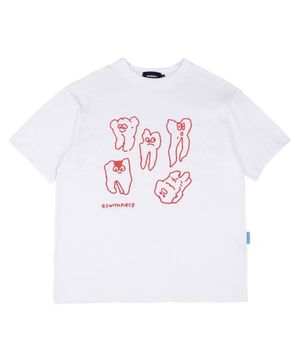 [EZwithPIECE] TEETH TEE (WHITE)