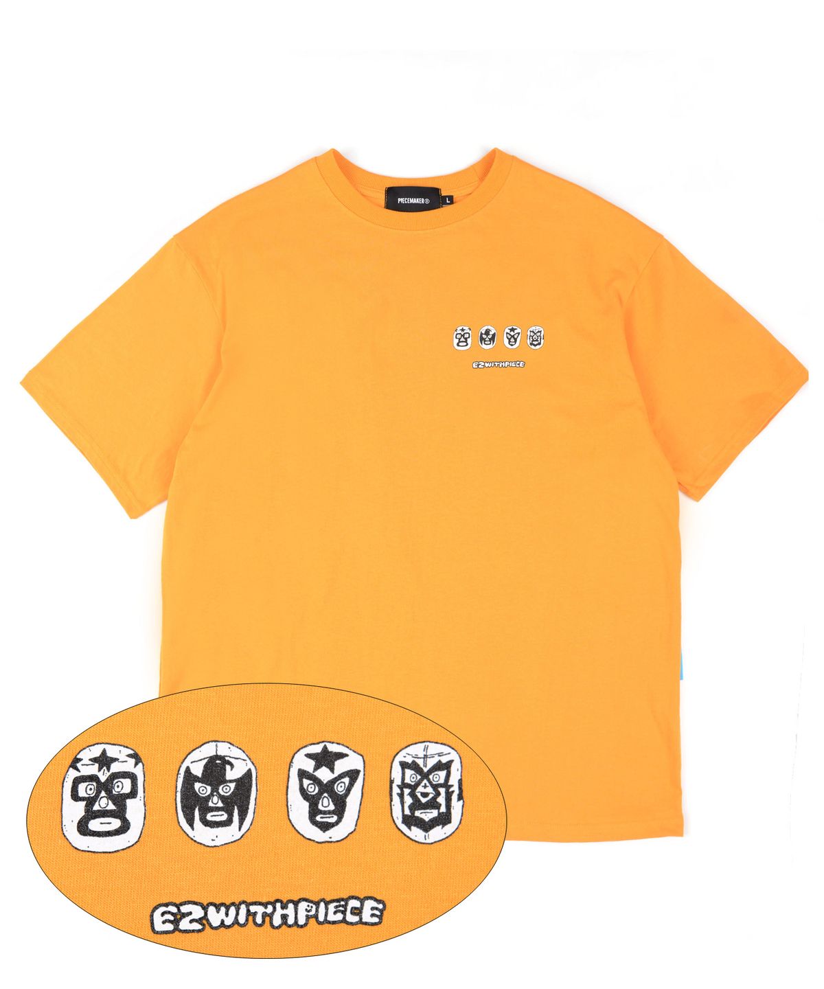 피스메이커(PIECE MAKER) [EZwithPIECE] CLASSIC MASK TEE (MUSTARD)