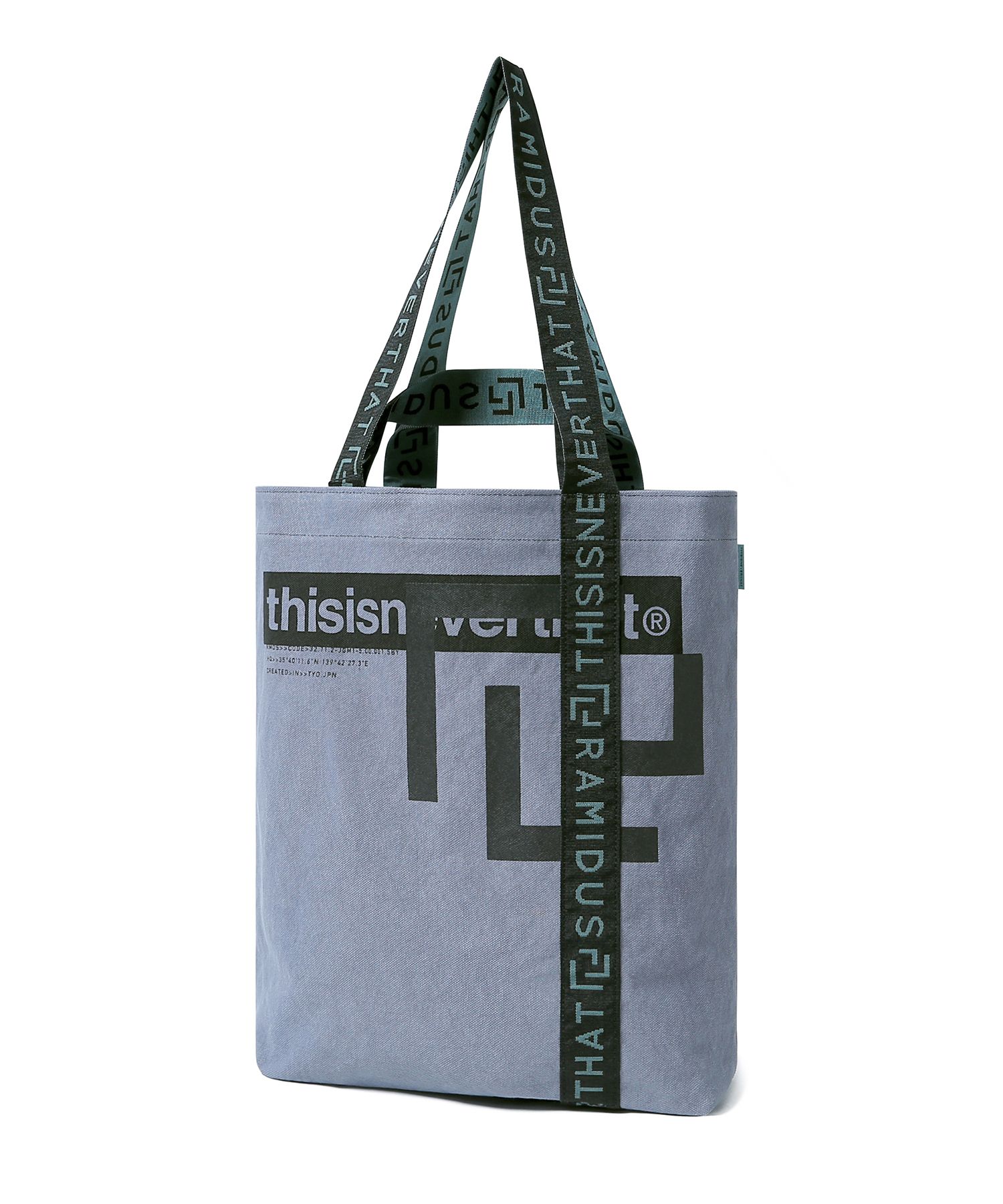MUSINSA公式 | thisisneverthat TNT x RAMIDUS TOTE BAG (M) Dark Slate
